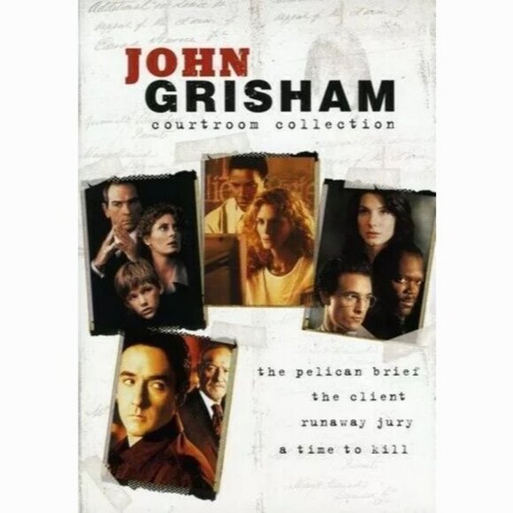 J Grisham DVDs Courtroom Collec Pelican Brief Client A Time to Kill Runaway Jury - Picture 1 of 2
